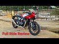 Triumph Truxton 400 cafe racer full ride review Gt 650 in danger ☠️ 😳