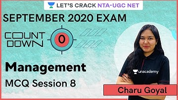 MCQ Session 8 | Management | Target NTA-UGC NET 2020/2021 | Charu Goyal