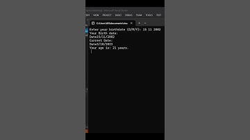 OOP C++ : Age Calculator Program - C++ oop project #shorts