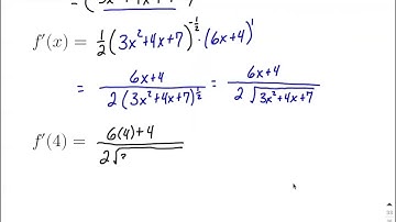 Differentiate a composition of functions with a quadratic inside square root using the chain rule