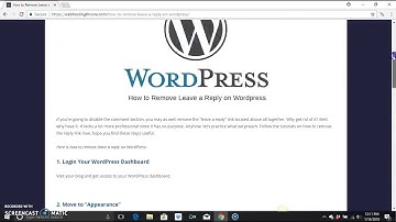 How to remove Leave a Reply Wordpress