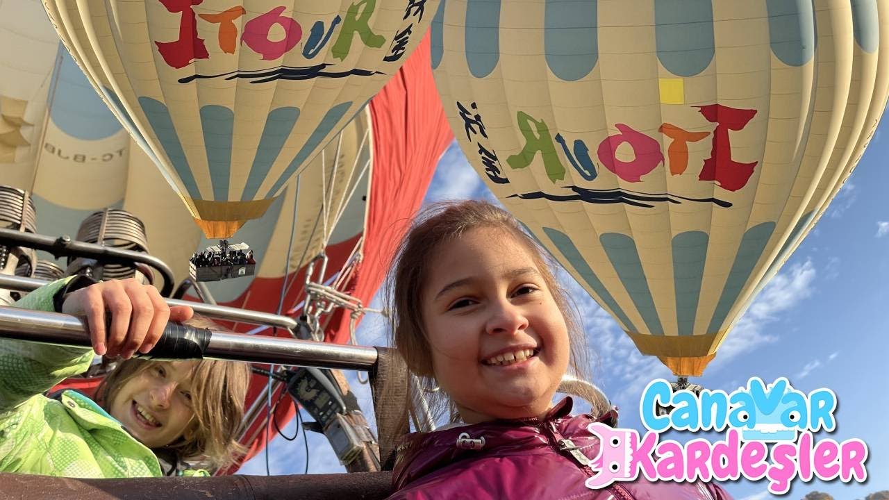 Kız erkek videoları! Canavar Kardeşler Kapadokya'da sıcak hava balonu ile geziyor! Tatil videoları!