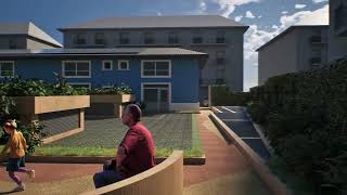 Architectural 3D Walkthrough – Urban Green Spaces - GravityRender - QHD