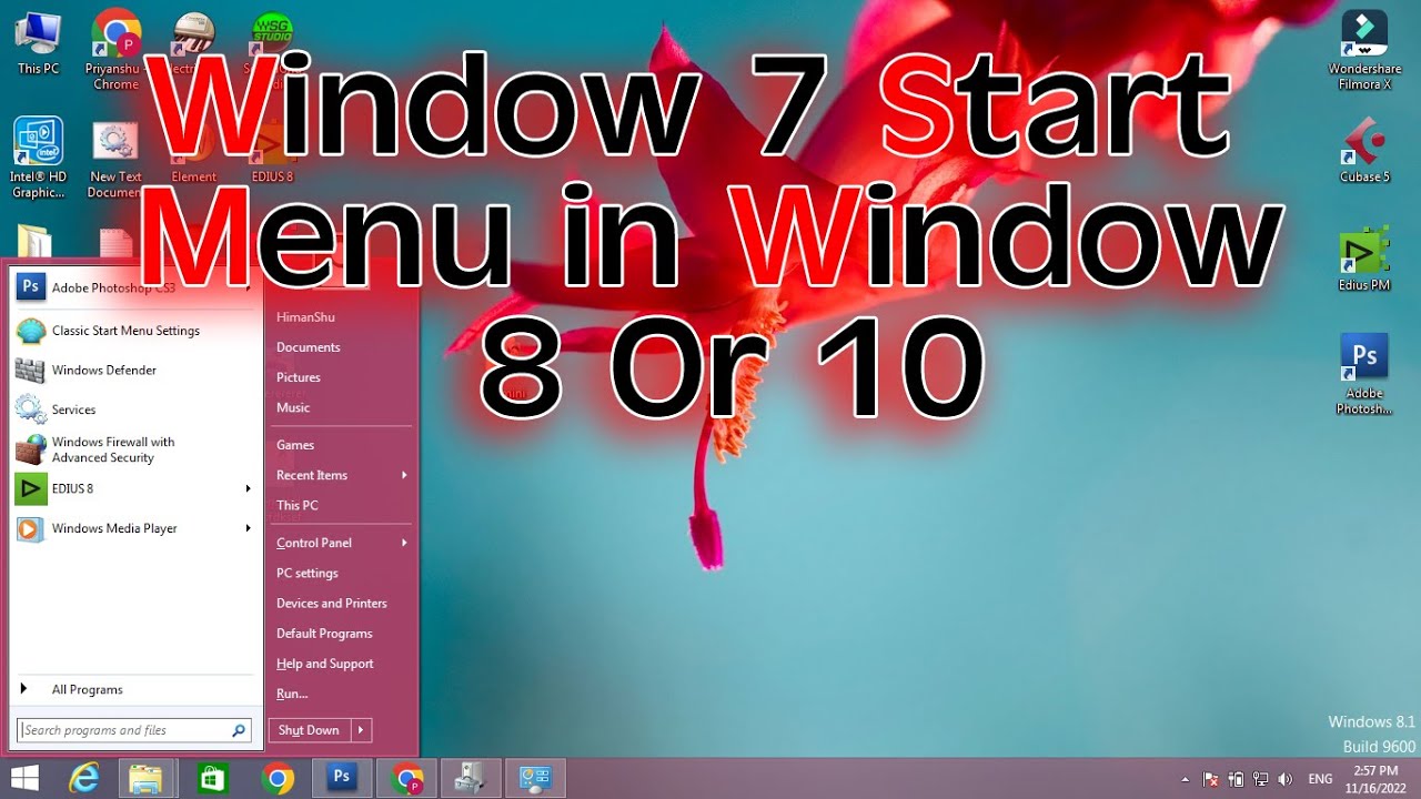 Window 8 Start Menu Like Win 7 Classic Menu