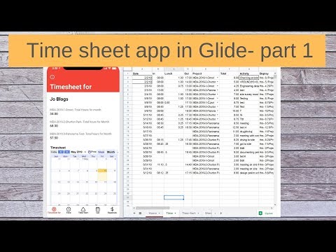 Timesheet app in Glide part 1