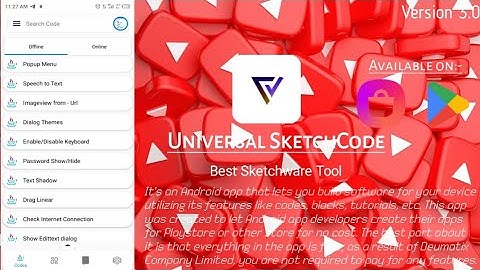 Stream All My Videos Live On Universal SketchCode App.