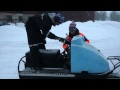 Start of a snowmobile Sno-Tric