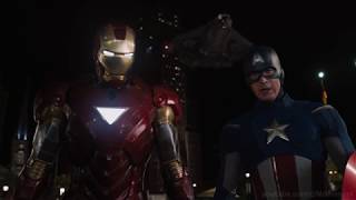 Капитан Америка И Железный Человек Против Локи. Твой Ход, Северный Олень. Мстители. 2012.