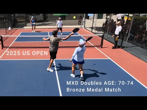Mxd Doubles Age: 70-74 Bronze Medal Pickleball Match - US OPEN 2025