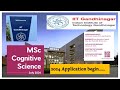 M.Sc Cognitive science from IIT Gandhinagar, short overview, admission procedure, eligibility #iitgn
