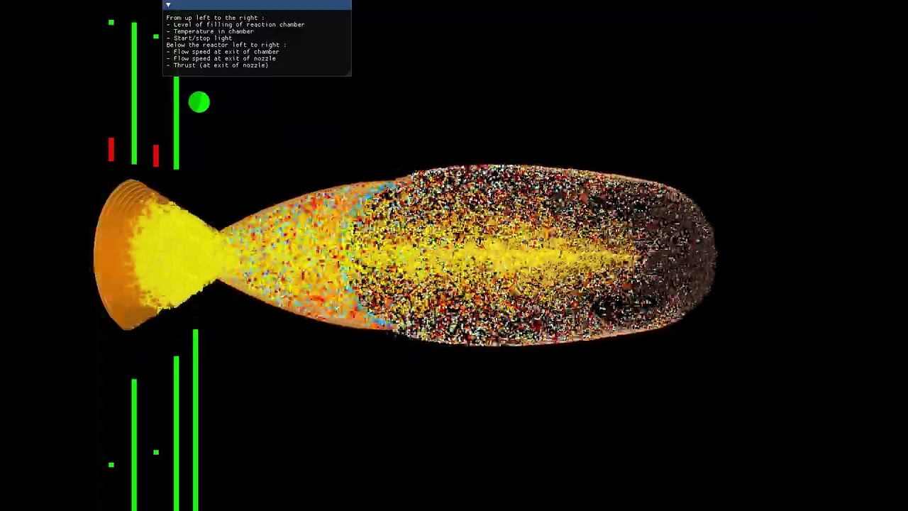 4K SPH Python+Taichi. 100K particles. Merlin 1a engine horizontal test. Better nozzle. Real noise.