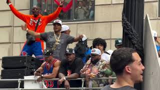 STYLES P & JADAKISS PEFORM WE GON MAKE IT AT THE KNICKS PARADE #SHORTS #LOX #RAP #KNICKS