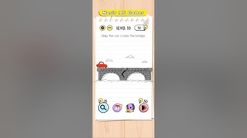 Brain Test Level 33 - Help the Cat Cross the Bridge Walkthrough Solution