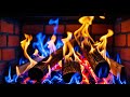 🔥A Safe Cozy Mood Created, Glowing Fireplace Logs with Blue Orange Flames and Natural Crackling.