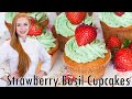 EASY Strawberry Cupcakes with Basil Buttercream! Unique Flavor Combo!
