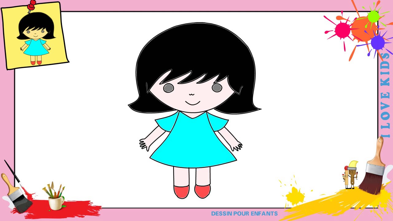 Dessin Une Petite Fille Comment Dessiner Une Petite Fille Facilement Pour Enfants Youtube