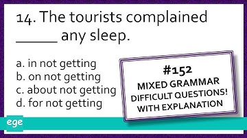 English Grammar Exercises #152 | Grammar Quiz English Test Hard With Explanation #grammarpractice