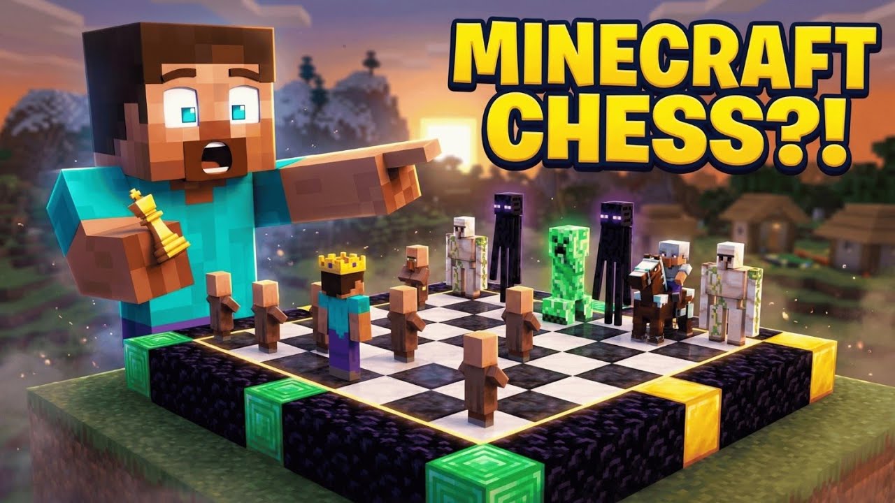 How to Build a Chess Board in Minecraft ♟️ | Easy Minecraft Chess Build ...