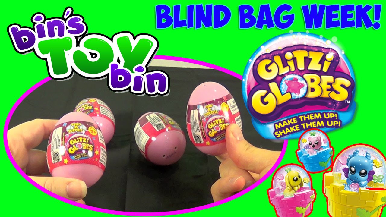 Glitzi Globes Surprise Eggs! - Bin's Toy Bin Blind Bag Week 3 - Day #1