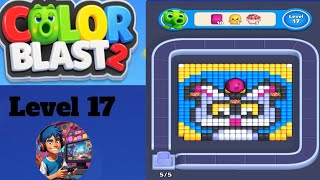 Color blast 2 Puzzle quest level 17  solution and walkthrough 