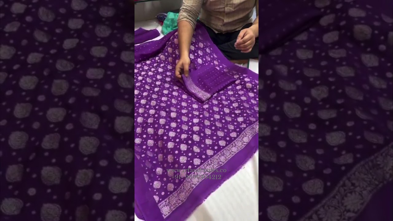 💎 Premium Pure Khaddi Chiffon Saree | Feather-Soft Drape with Regal Weaving | Irfan Textiles