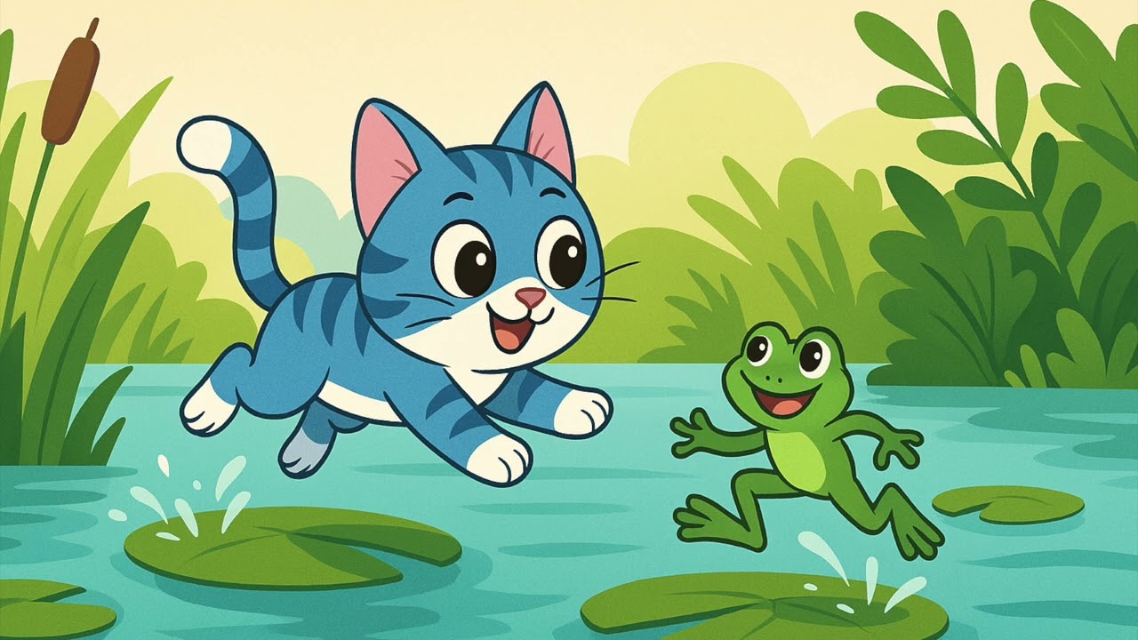 The Blue Cat – The Color Green (5/12) | Nature-Inspired Nursery Rhyme to Learn Through Sound