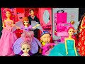 11:34 satisfying with princess wardrobe &amp; family, tini kitchen set review l ASMR 