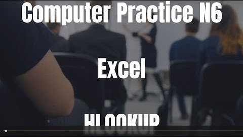 How to use HLOOKUP in Excel  - a short tutorial on how & when to use HLOOKUP - N6 Computer Practice