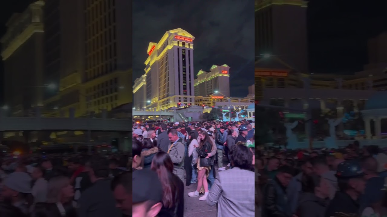 Las Vegas strip New year 2024 