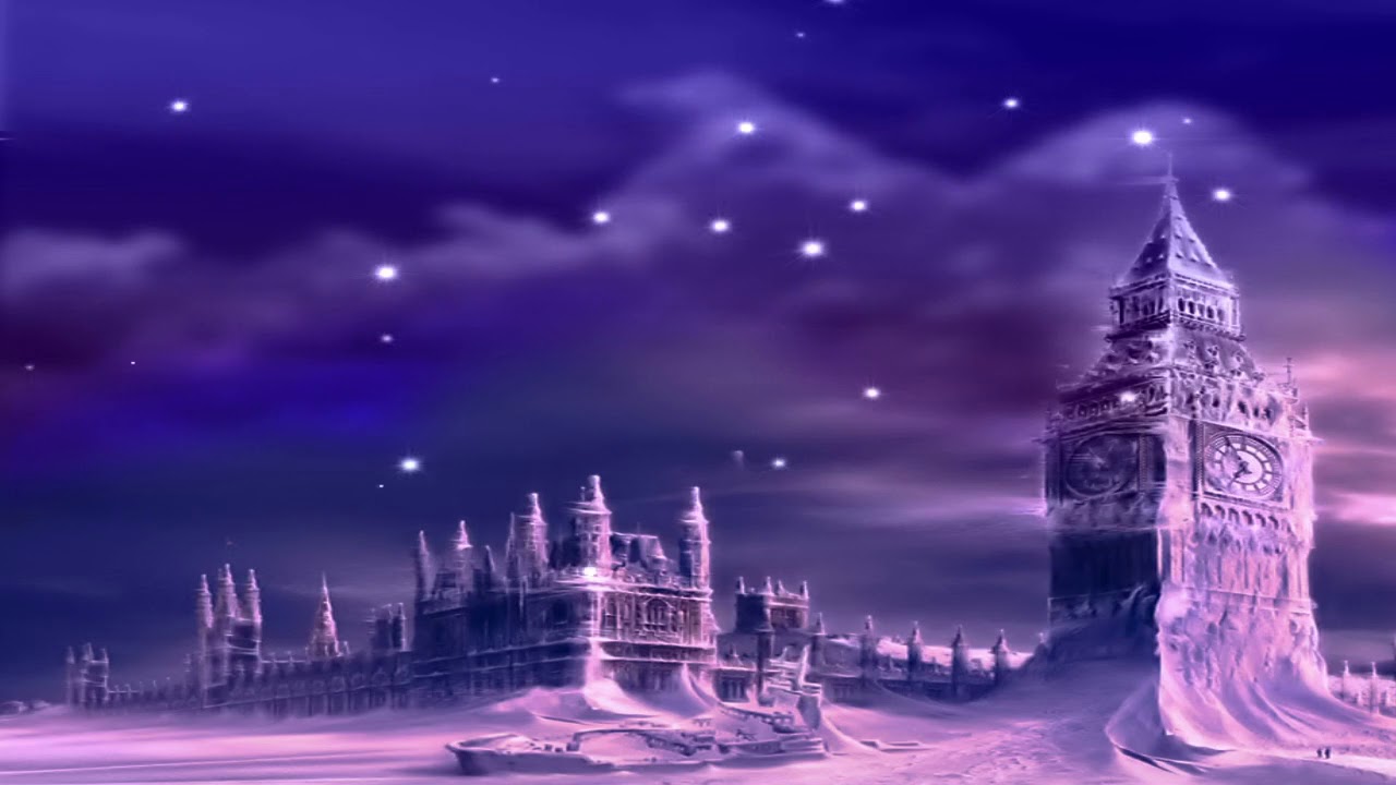 Purple, snow castle kids photography&video background