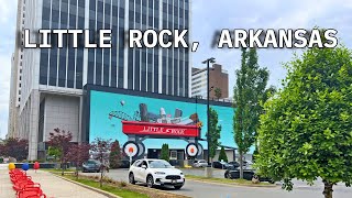 Arkansas Driving Tour, USA: Exploring Downtown Little Rock - 4K