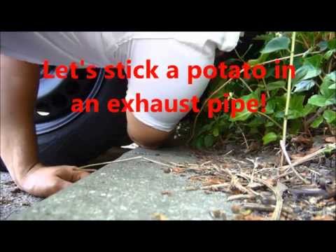 FAIL Potato in exhaust pipe prank gone wrong!