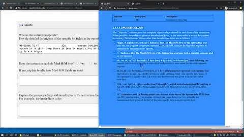 7.11 Lab M07, encoding CMP and conditional jump JLE