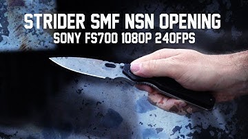 Opening Strider SMF NSN Knife at 240fps on Sony FS700 camera