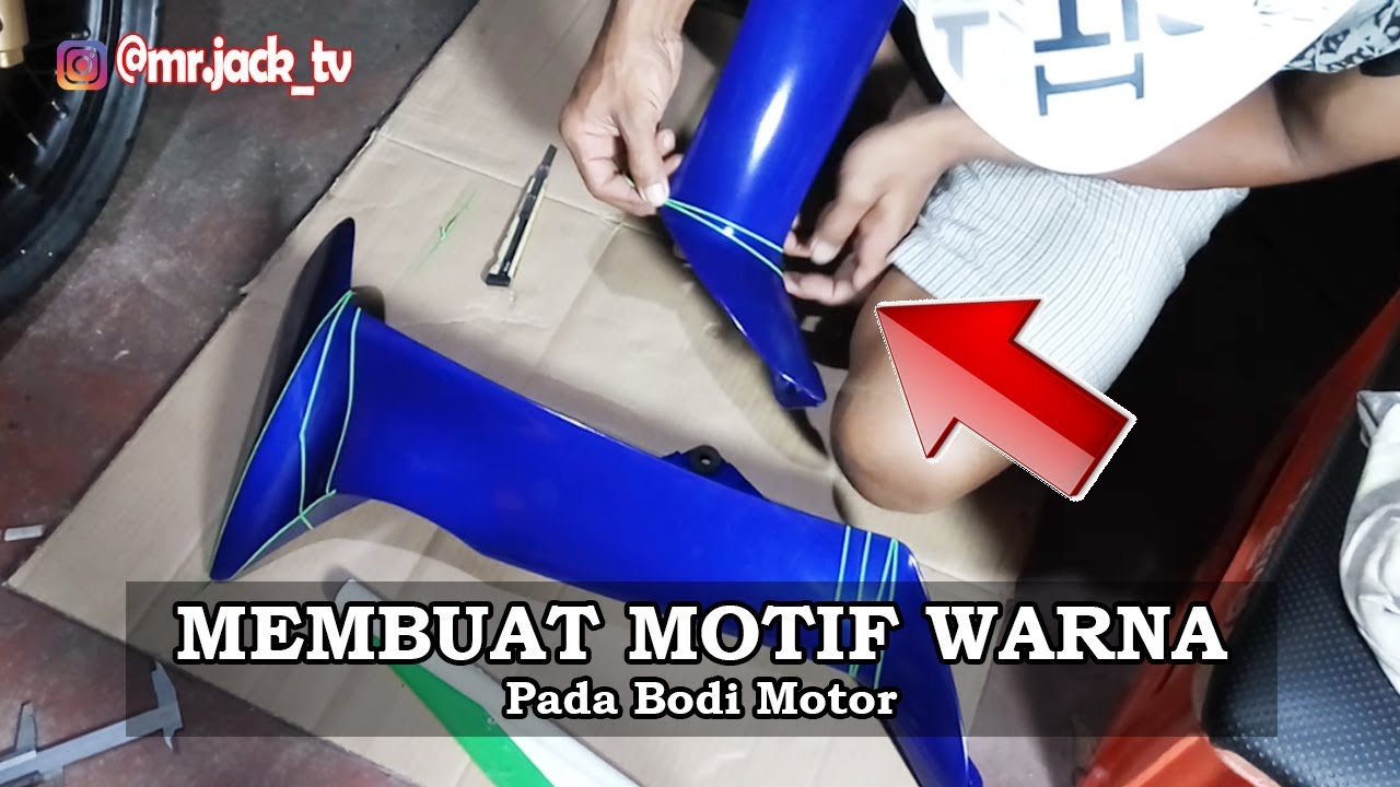 Cara Mudah Membuat Cat Motif Pada Bodi Motor Youtube