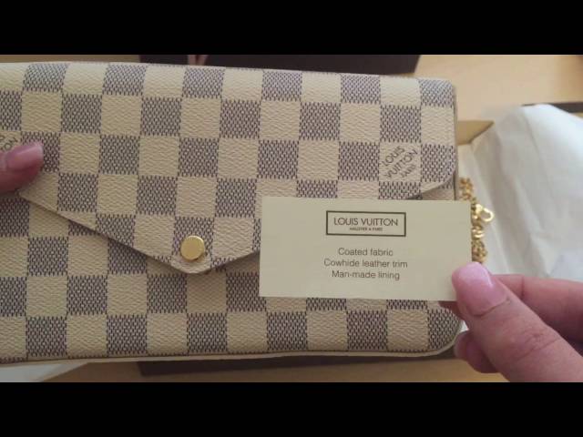 LV Felicie Pochette Damier Azur Wear &Tear +Mod Shots 