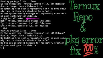 Termux Repo & pkg Error 💯% Fix | Easiest Method | Error 403 Forbidden | E:The repository Fix in 1 📽️