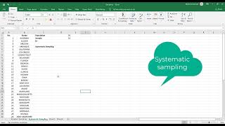 Sampling Techniques using Microsoft Excel