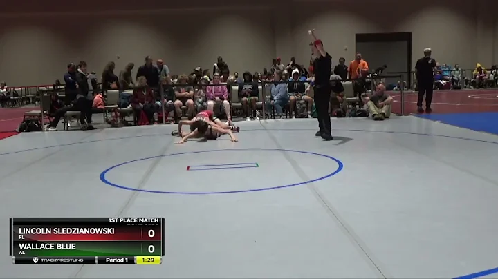100 Lbs 1st Place Match - Lincoln Sledzianowski, F...