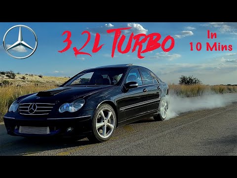 W203 Mercedes M104 3.2 TURBO Build In 10 Minutes (The German 2JZ)