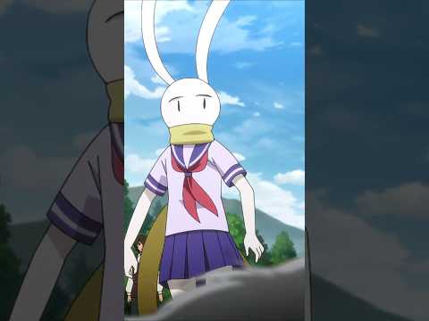 بنت نص بشريه ونص حيوان بدافع عن القرية من الوحش انمي  