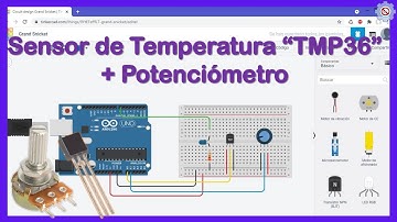 ✅ Sensor de Temperatura TMP36 + Potenciómetro (Termostato) con Arduino y Simulación en TINKERCAD 💥