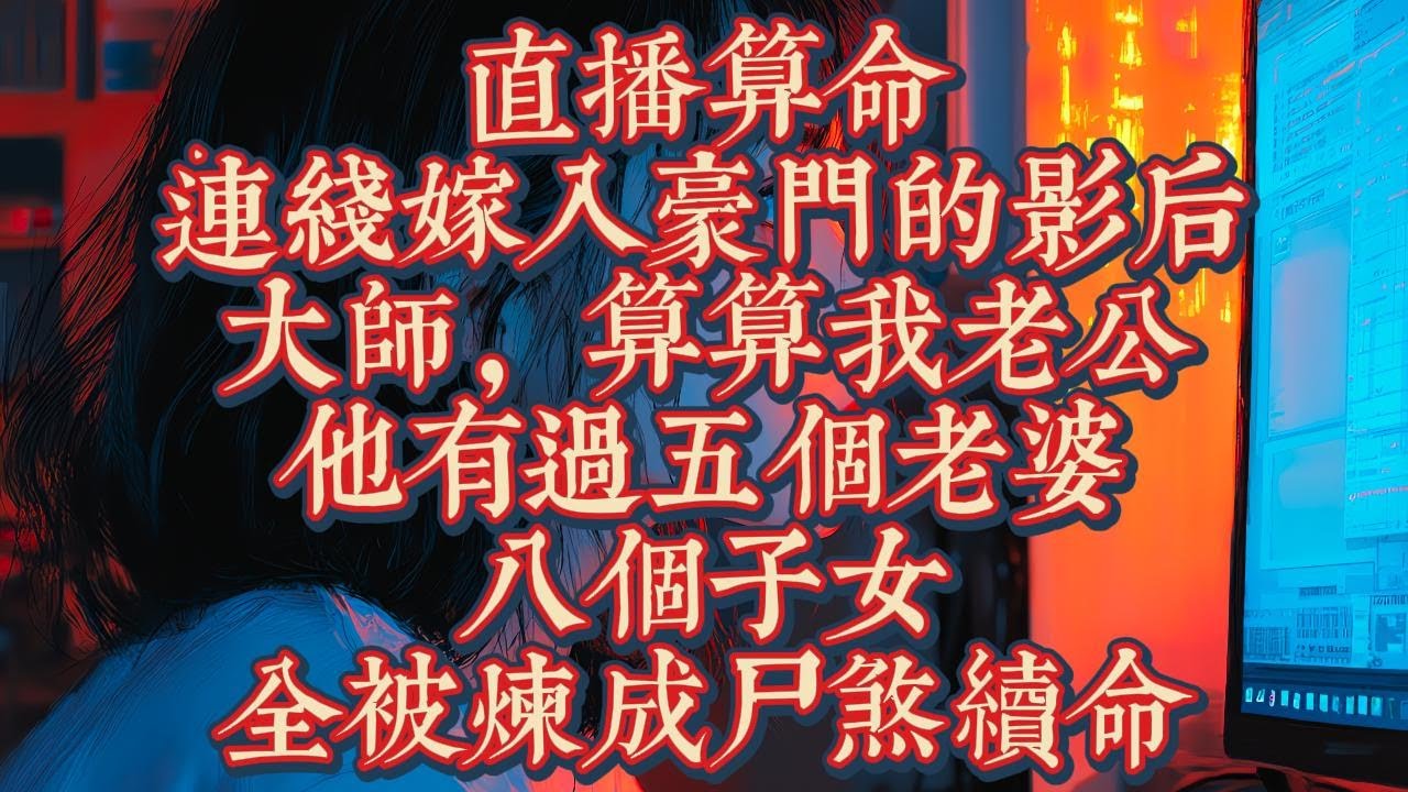 直播算命連線嫁入豪門的影后，大師算算我老公，他有過五個老婆，八個子女，全被煉成屍煞續命，下一個就是你｜恐怖動漫｜懸疑動漫｜虐心動漫