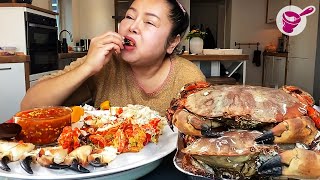 Crabs with Rice & Seafood Sauce 🦀🦀🦀🦀 Which COVID-19 vaccine did I get? | Yainang