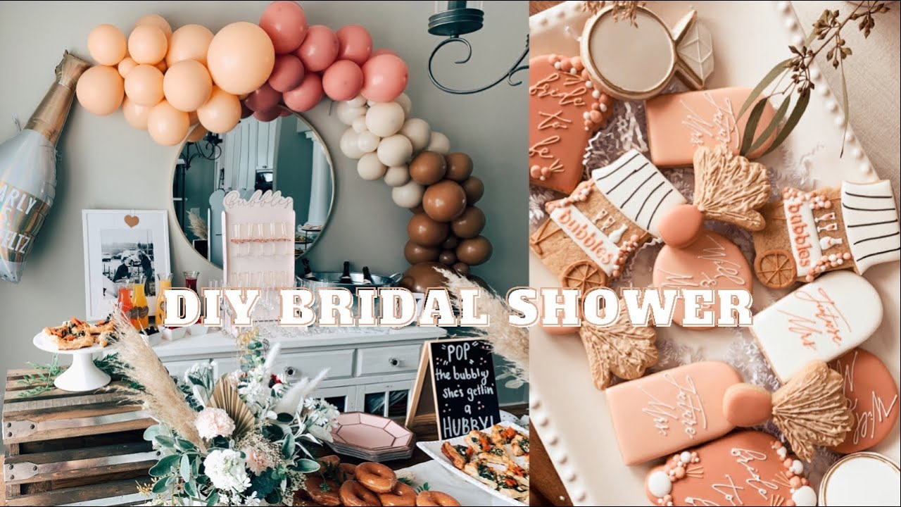 MY BRIDAL SHOWER: decorate with me, DIY balloon arch, mimosa brunch