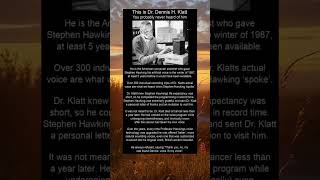 How a Brilliant Mind Gave Steven Hawking His Voice!   #shorts #fyp #fypage