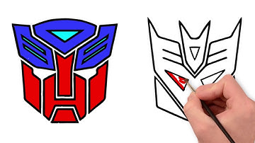 How to Draw Transformers Logo Painting Video for Kids