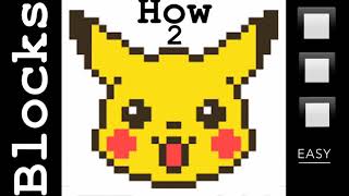 Super EASY Pikachu Project - Block BUILD with unifix cube PROJECT To Try - Art all kids can DO