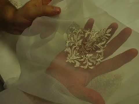 Видео: тюль #сетка с вышивкой арт.VALENSIA