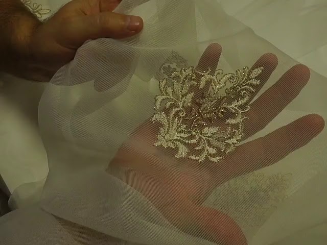 Видео: тюль #сетка с вышивкой арт.VALENSIA